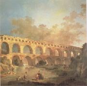 ROBERT, Hubert The Pont du Gard (mk05) oil on canvas